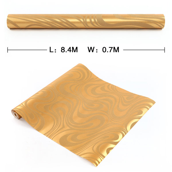 HANMERO 8.4m x 70cm Textured Glitter Paste the Wall Wallpaper Roll